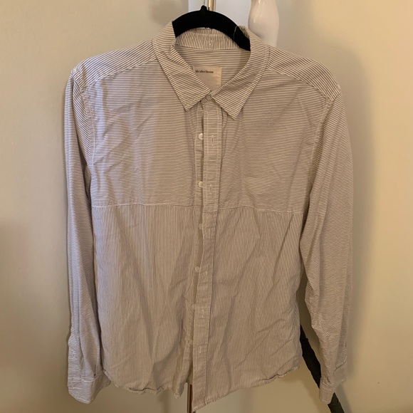 Life after denim oxford shirt medium stripe tan - Picture 1 of 4